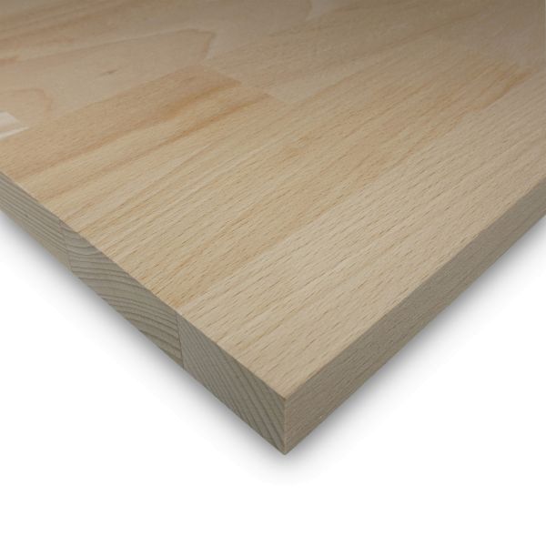 Leimholzplatte Buche Zuschnitt 27 mm Holzplatte Möbelbau Echtholz Keilgezinkt